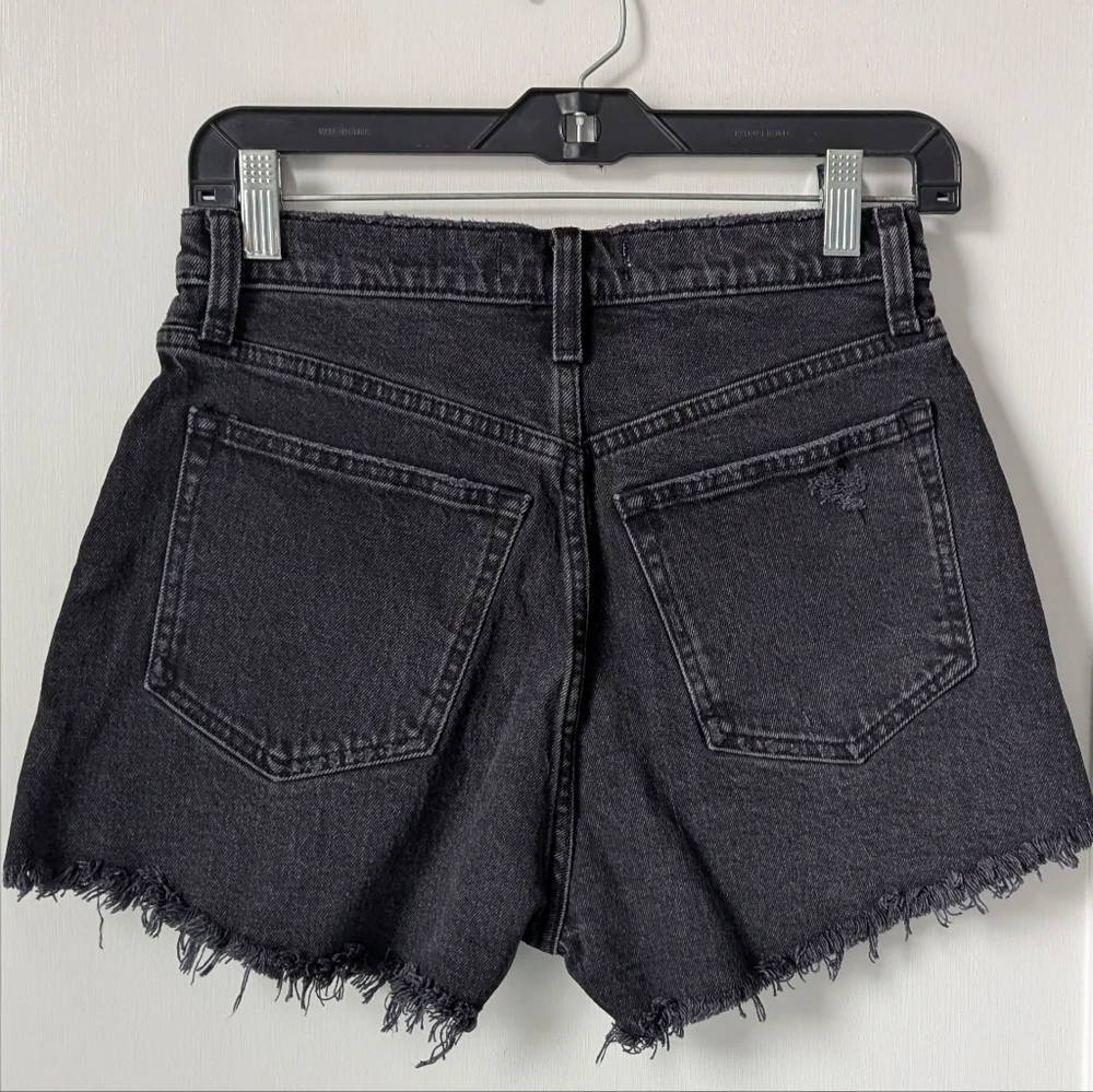 Abercrombie & Fitch Curve Love The Mom Short High Rise Shorts Black 26 / 2 NEW - Picture 3 of 6